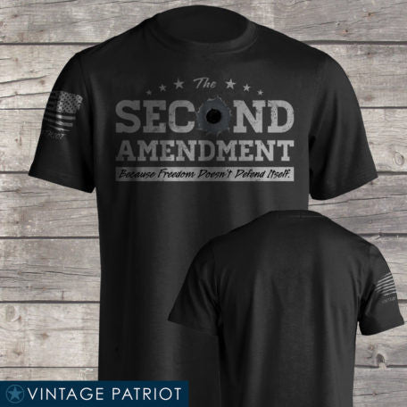 Because Freedom Doesn’t Defend Itself Tee for Women